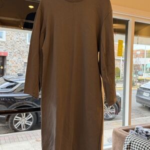 Grey Long Sleeve Sweater Dress